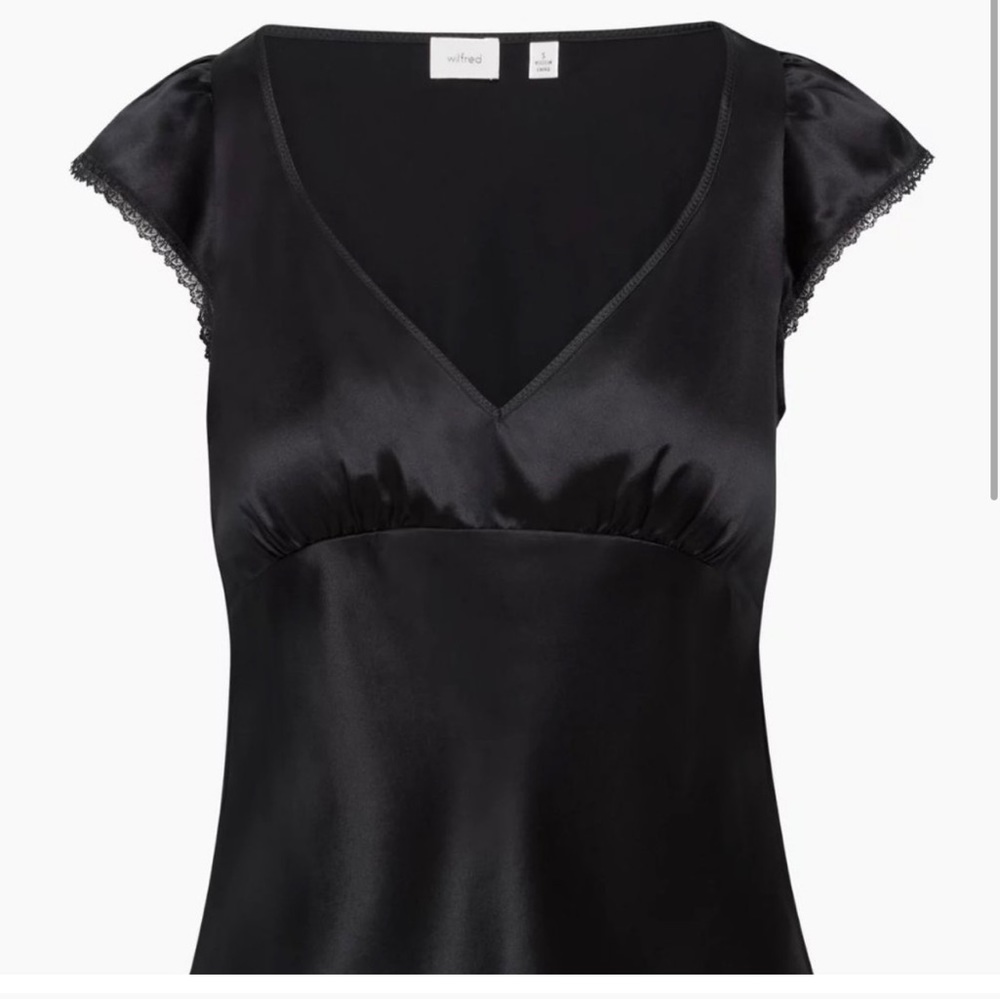 Wilfred Montero Black Silk Blouse -Aritzia
